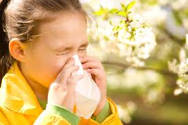 Girl suffering from pollen